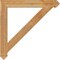 Ekena Millwork Traditional Arts & Crafts Rough Sawn Bracket, Western Red Cedar, 4"W x 34"D x 34"H BKT04X34X34TRA03RWR - alternate 2